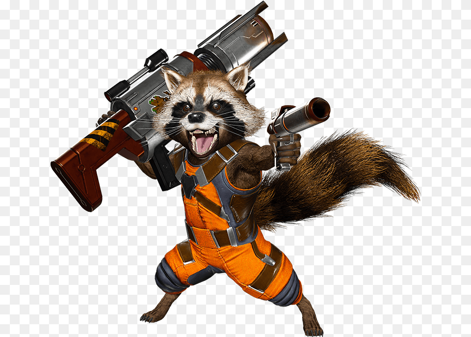 Rocket Raccoon Transparent Marvel Vs Capcom Rocket Raccoon, Firearm, Weapon, Gun, Handgun Png