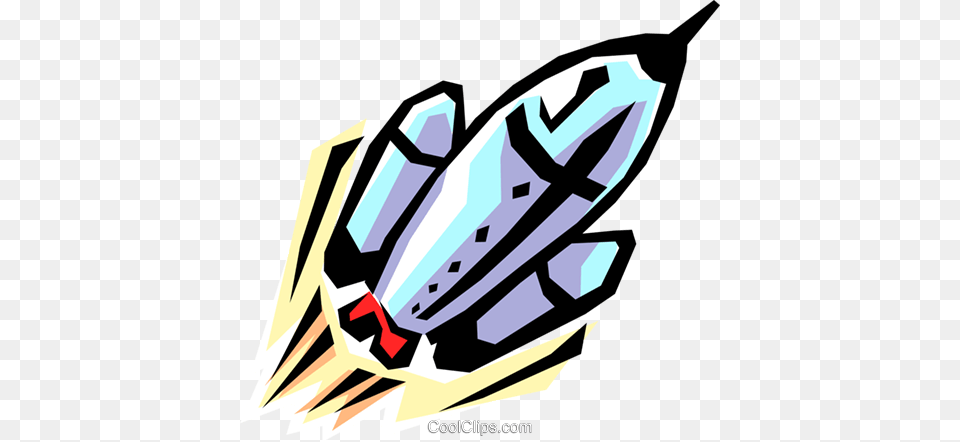 Rocket Ship Royalty Vector Clip Art Illustration, Aircraft, Transportation, Vehicle, Ammunition Png
