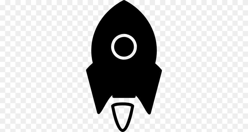 Rocket Ship Variant Small With White Circle Outline, Silhouette, Stencil, Clothing, Hoodie Png Image