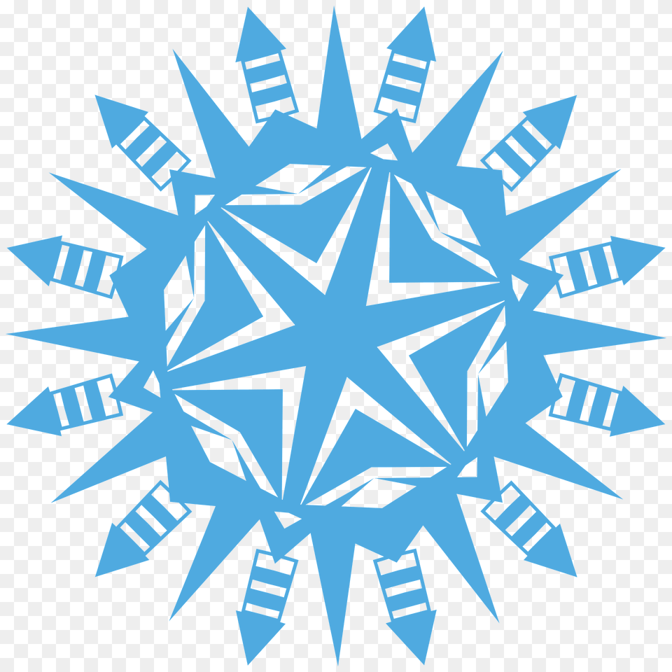 Rocket Snowflake Clipart, Nature, Outdoors, Pattern, Snow Png Image