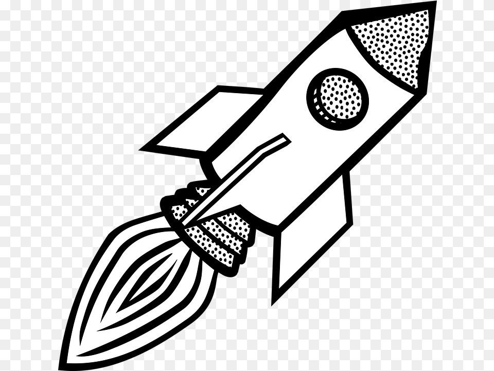 Rocket Space Vector Graphic On Pixabay Rocket In Line Art, Electrical Device, Microphone, Weapon Free Transparent Png