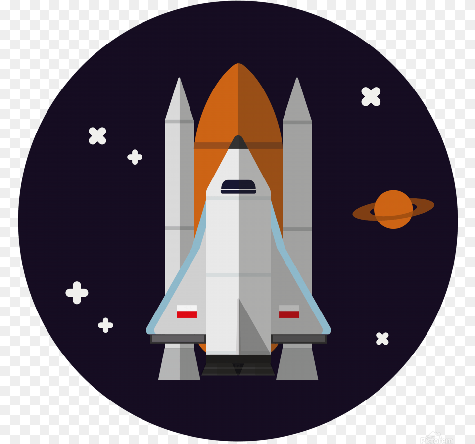 Rocket Space Universe Spaceship Shamudy Canvas Artwork Rocket, Aircraft, Space Shuttle, Transportation, Vehicle Free Png