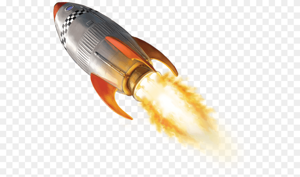 Rocket Transparent Image Rocket On Fire, Launch, Appliance, Blow Dryer, Device Free Png Download