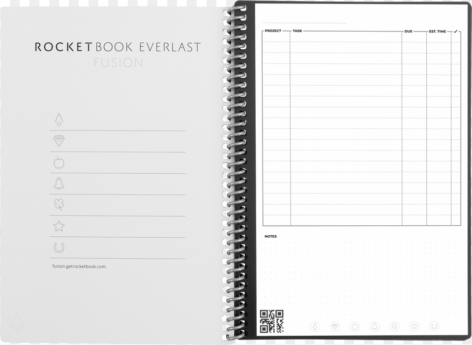 Rocketbook Fusion, Page, Text, Diary, Qr Code Free Png Download