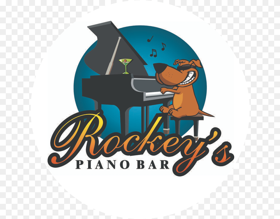 Rockeys Piano Bar Piano Bar Logo, Musical Instrument, Keyboard, Person, Performer Free Png Download