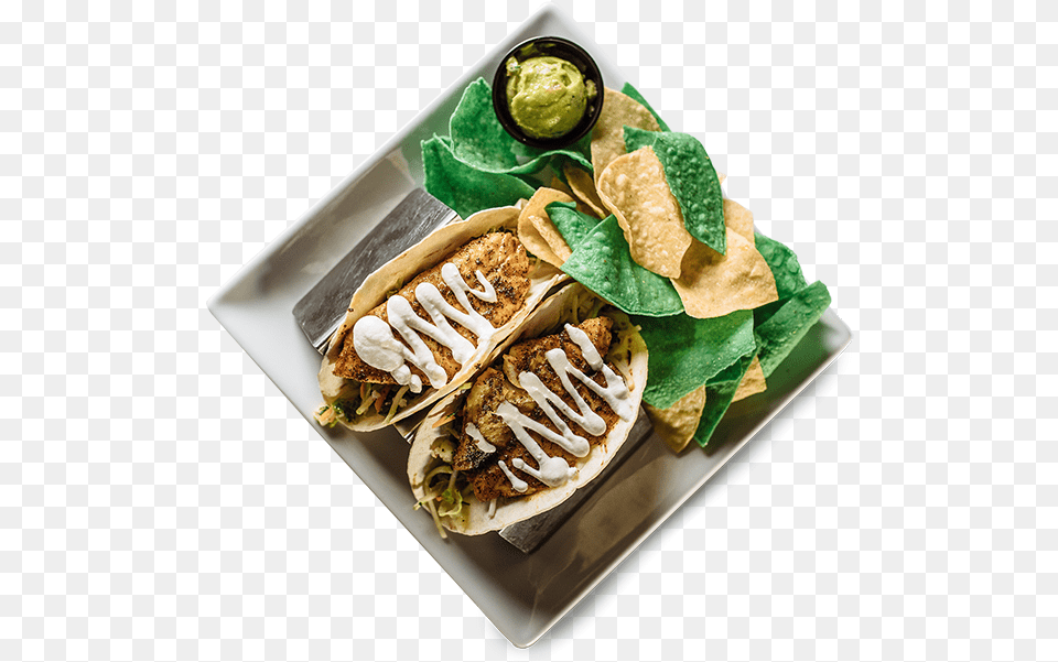 Rockfish Tacos Wrap Roti, Food, Plate, Sandwich, Hot Dog Free Png