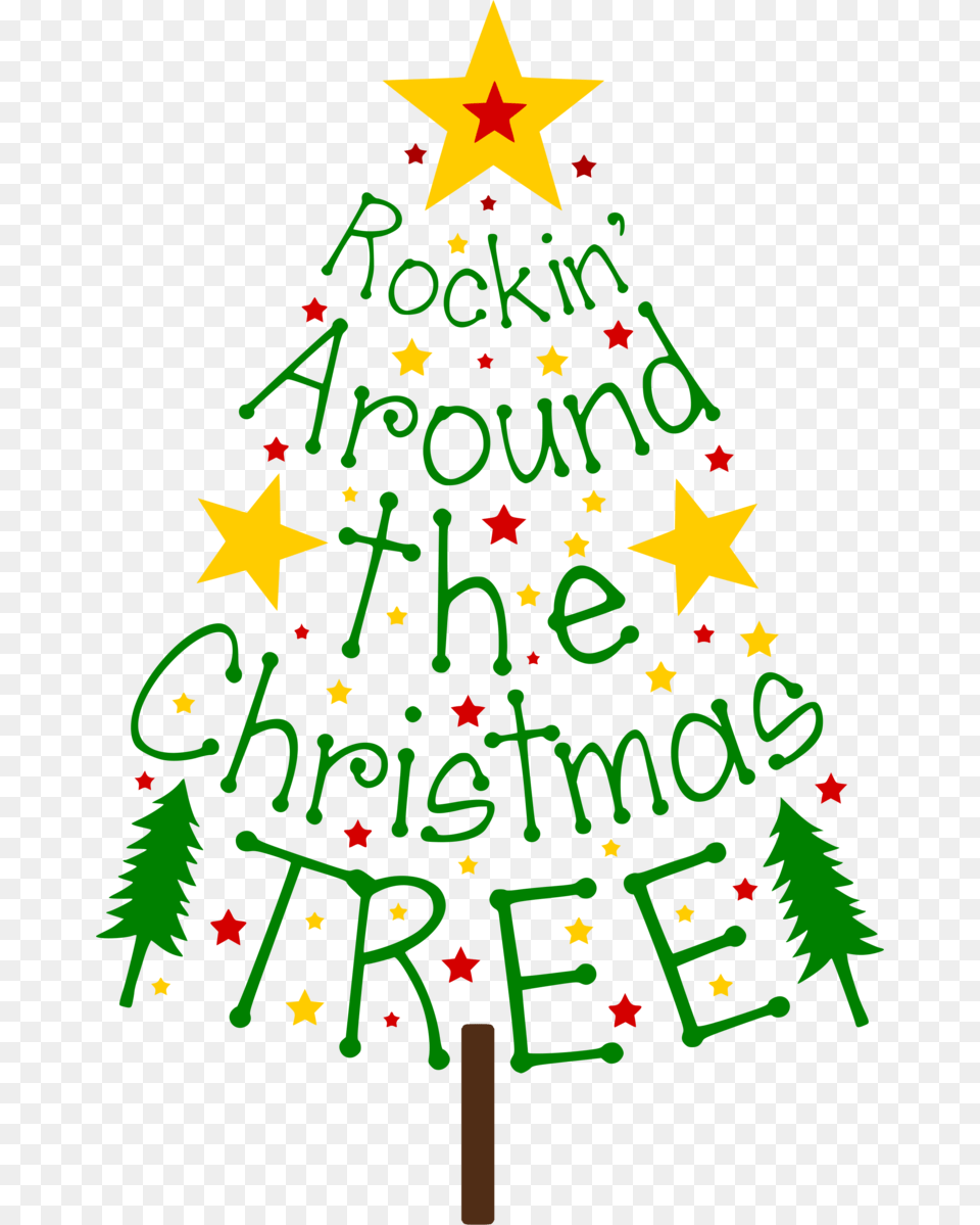 Rockin Around The Christmas Tree, Christmas Decorations, Festival, Symbol, Christmas Tree Png Image