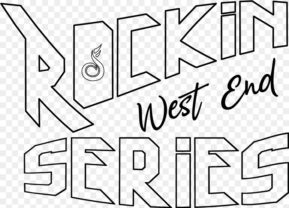 Rockin Line Art, Text Png