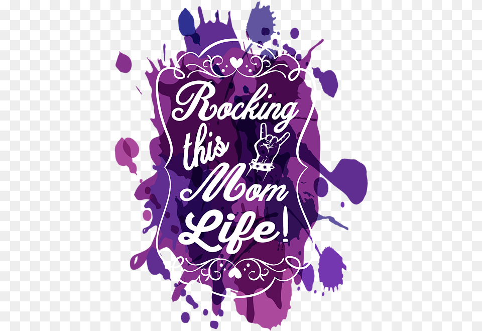 Rockin The Mom Life, Purple, Art, Graphics, Envelope Free Transparent Png