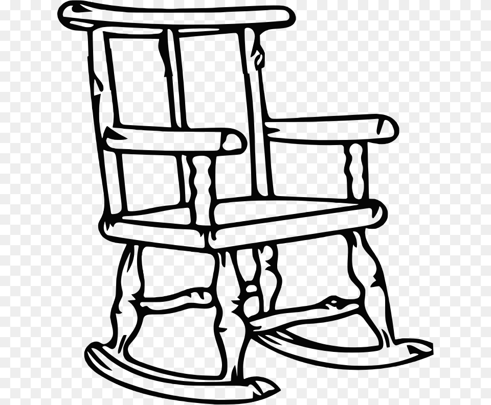 Rocking Chair 3 Rocking Chair Clipart Black And White, Furniture, Rocking Chair Png