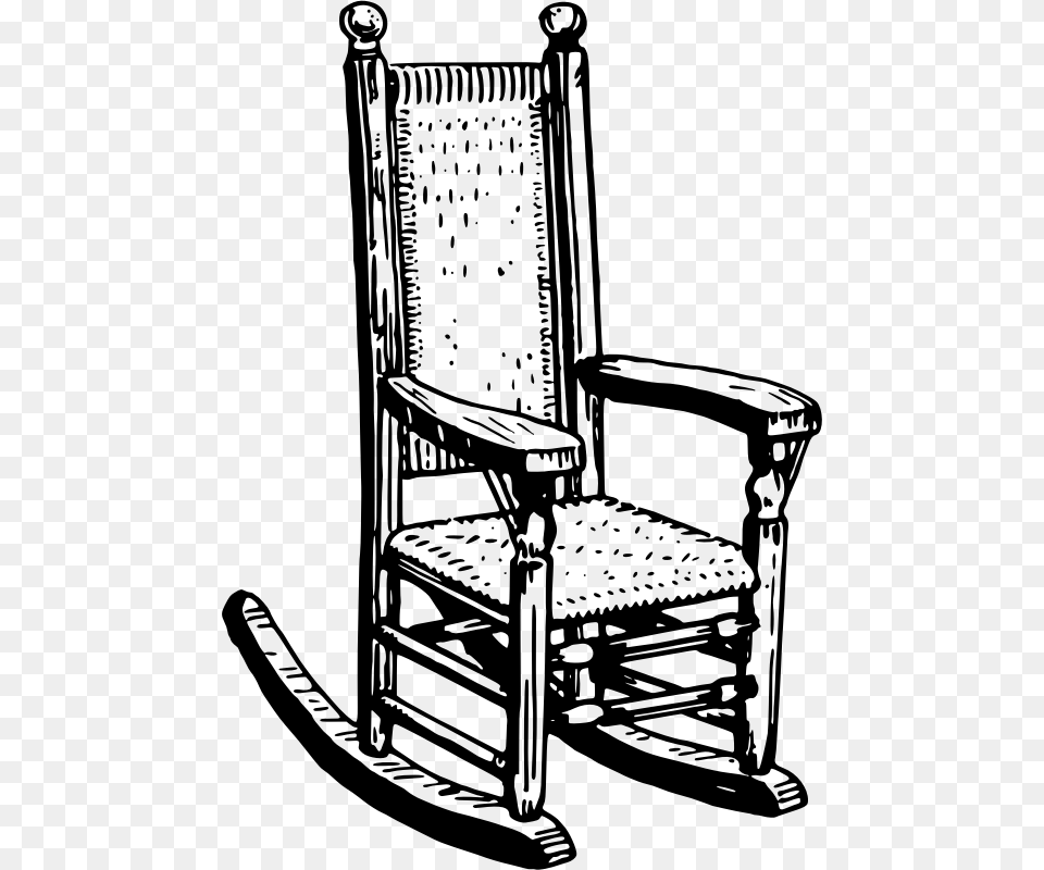 Rocking Chair Clip Art Rocking Chair, Gray Free Png Download