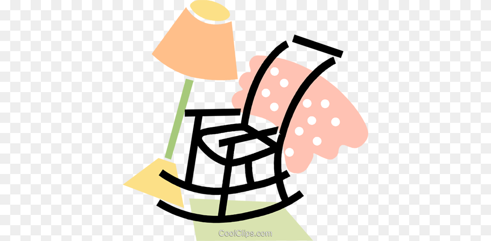 Rocking Chair With A Blanket And A Lamp Royalty Vector Clip, Furniture, Rocking Chair Free Transparent Png