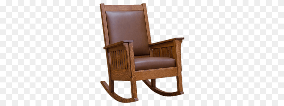 Rocking Chair With Leather Seating, Furniture, Rocking Chair Png Image