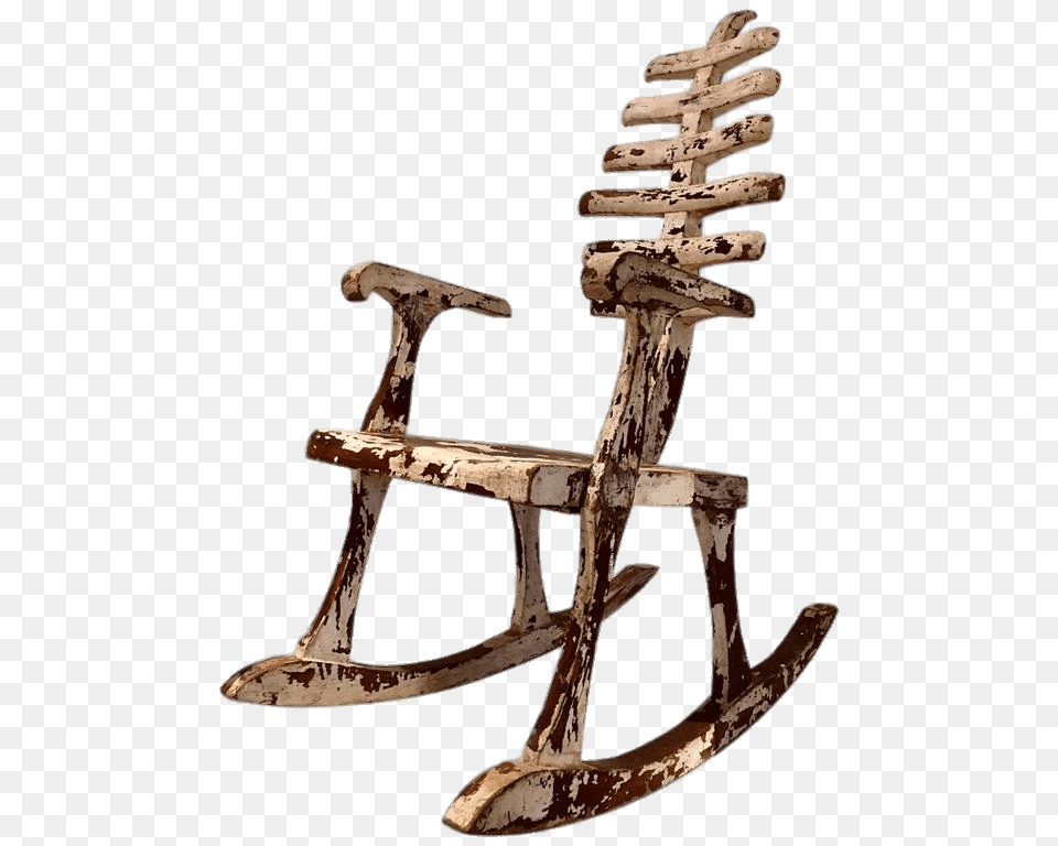 Rocking Chair With Ribcage Back, Furniture, Rocking Chair, Smoke Pipe Free Transparent Png