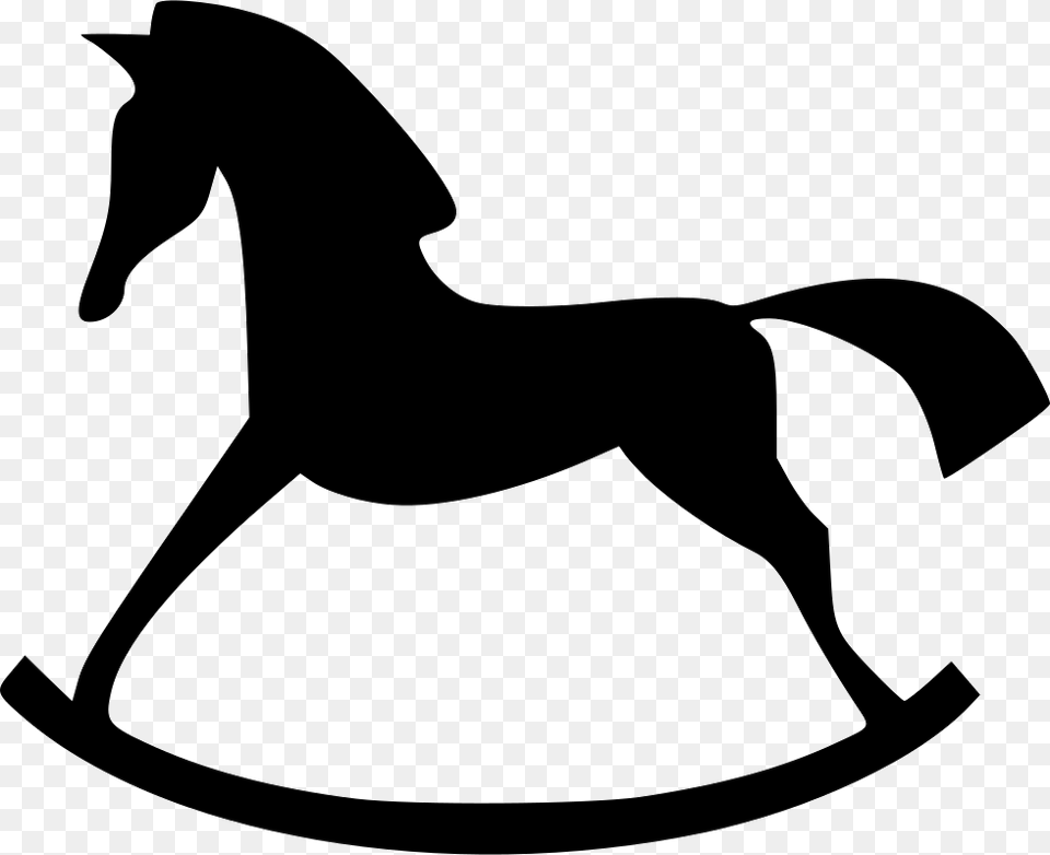 Rocking Horse, Silhouette, Stencil, Animal, Colt Horse Png