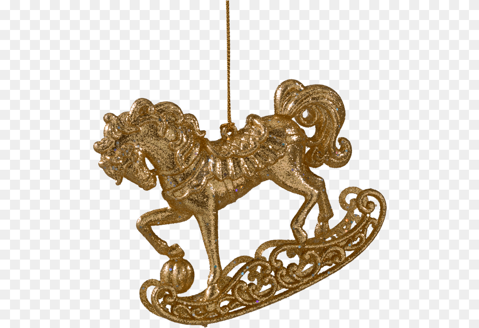 Rocking Horse Gold Child Carousel, Bronze, Accessories, Animal, Antelope Png Image