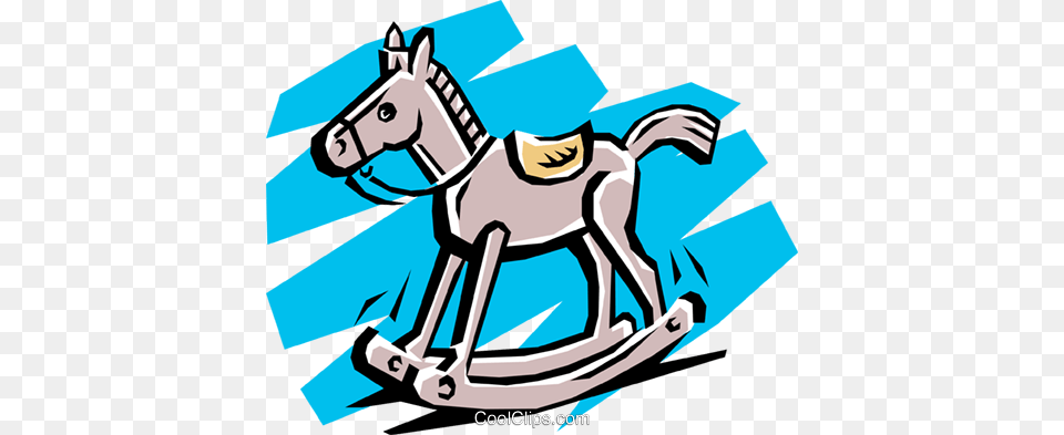 Rocking Horse Royalty Vector Clip Art Illustration, Furniture, Animal, Mammal Free Transparent Png