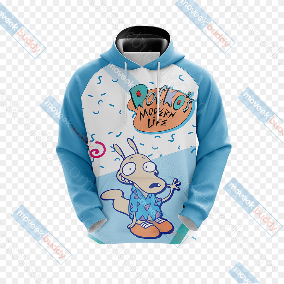 Rocko S Modern Life Unisex 3d Hoodie Hoodie, Clothing, Knitwear, Sweater, Sweatshirt Free Transparent Png