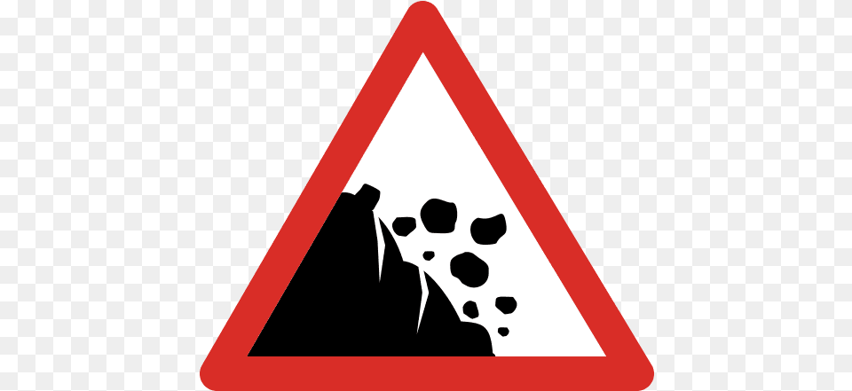 Rocks Falling Sign Icon And Svg Vector Free Download Dot, Symbol, Road Sign, Triangle Png