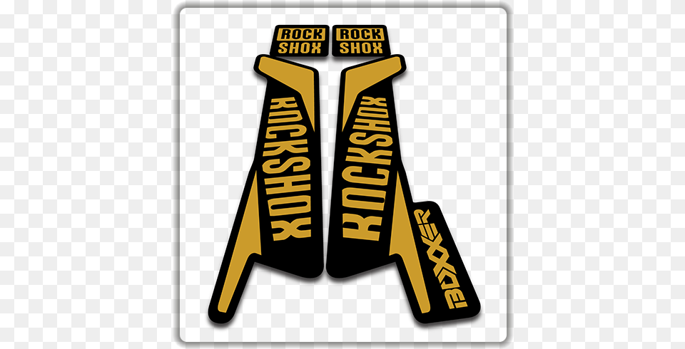 Rockshox Boxxer Fork Stickers In Gold Rockshox Free Png