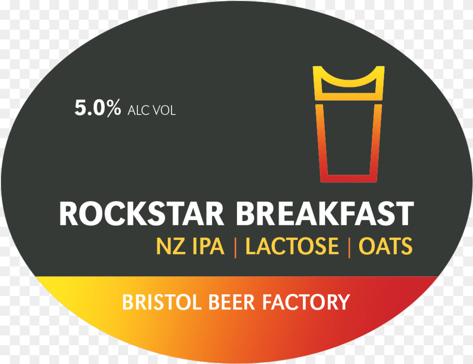 Rockstar Breakfast Bristol Beer Factory Label, Disk, Logo, Text Free Png