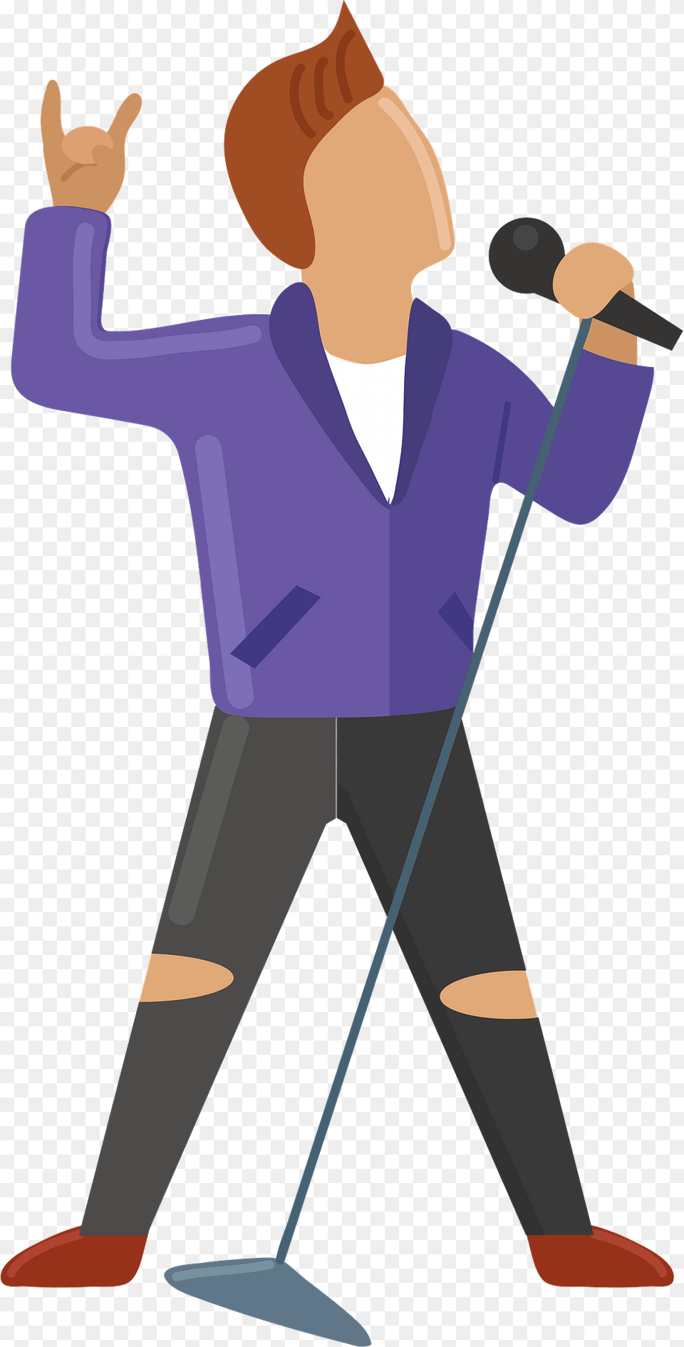 Rockstar Clipart, Walking, Electrical Device, Person, Microphone Png Image