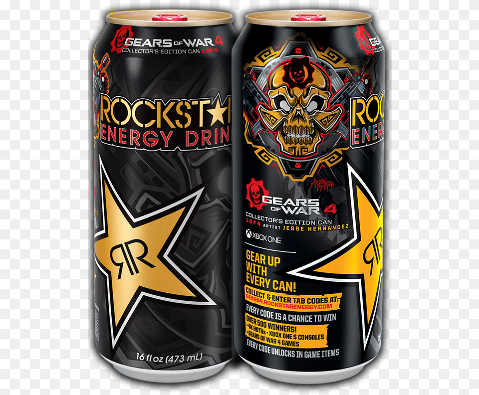 Rockstar Energy Drink Gears Of War Download Gears 5 Rockstar Cans, Alcohol, Beer, Beverage, Can Free Transparent Png