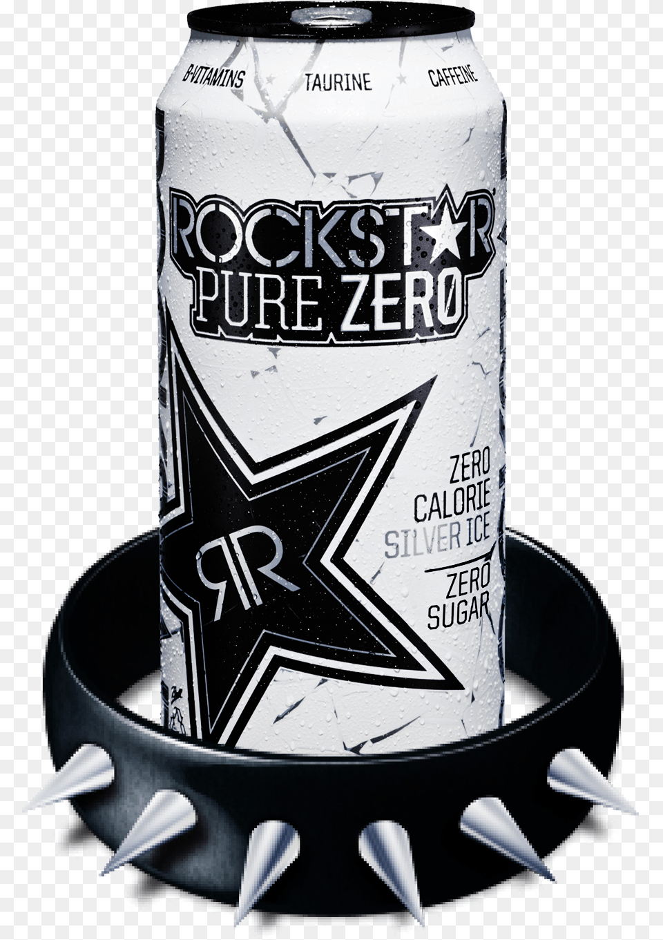 Rockstar Energy Rockstar Energy Drink Energy Drinks Rockstar Pure Zero Silver Ice Energy Drink 16 Oz Cans, Alcohol, Beer, Beverage, Tin Png