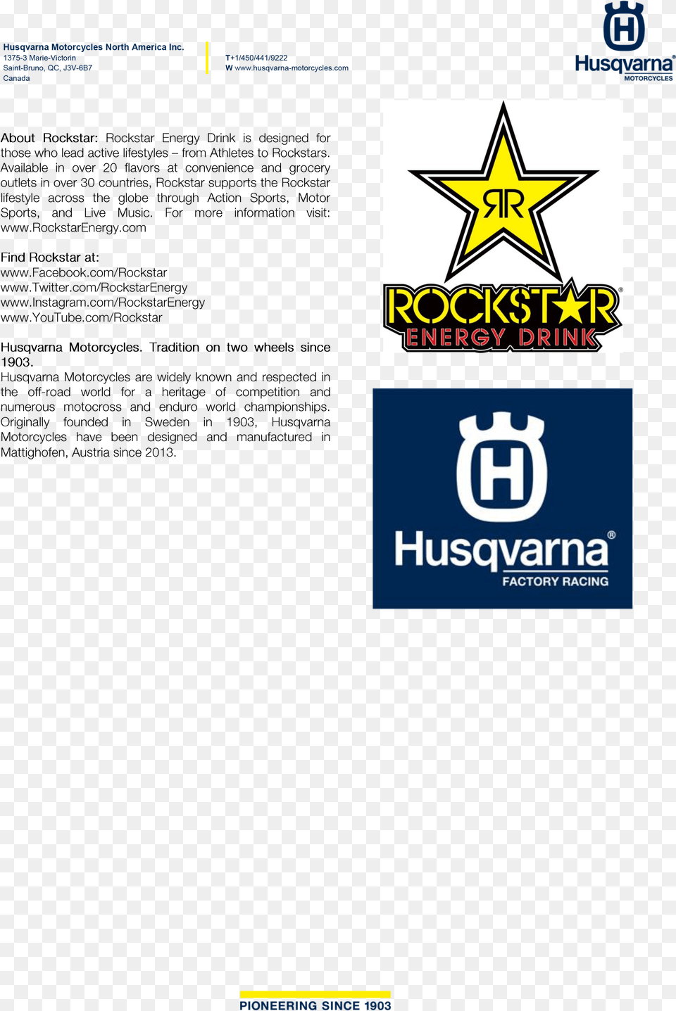 Rockstar Energyhusqvarna Factory Racing Collaboration Rockstar Sugar Free Energy Drink 4 Pack 16 Fl Oz, Symbol, Logo Png Image