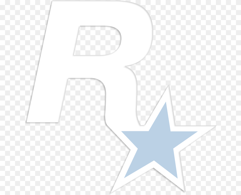 Rockstar Games Logo Banner Library Library Rockstar Games Logo White, Symbol, Text, Number, Star Symbol Free Png