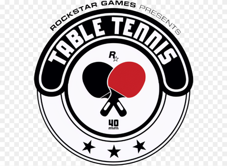 Rockstar Games Presents Table Tennis Rockstar Table Tennis, Logo, Ping Pong, Ping Pong Paddle, Racket Png Image