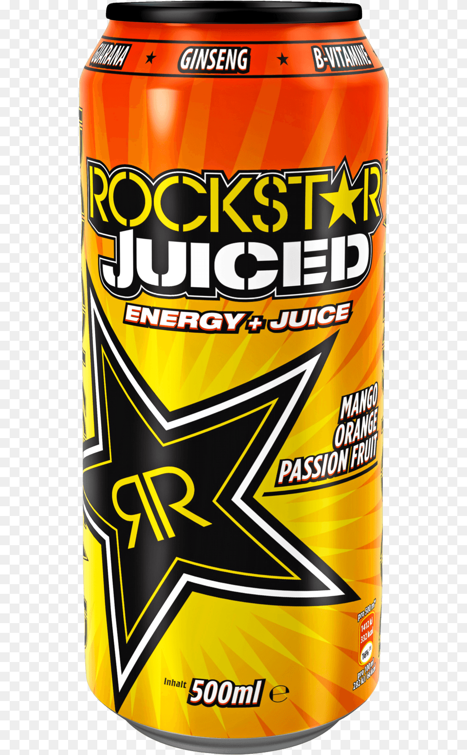 Rockstar Juiced Energy Juice Mango Orange Passion Fruit Rockstar Juiced Mango, Tin, Can, Alcohol, Beer Png