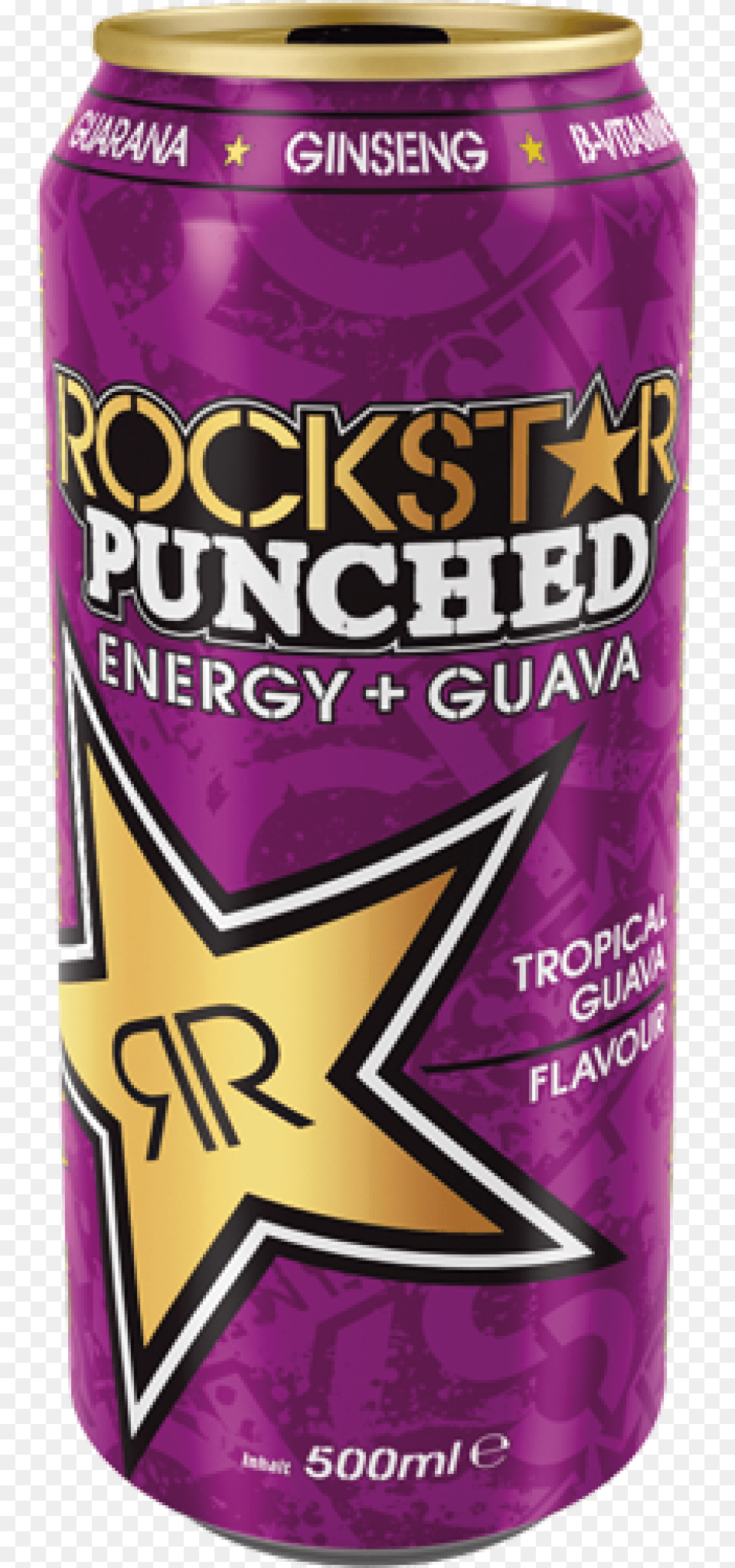 Rockstar Punched Energy Guava 05 Liter 2009 Rockstar Energy Drink Fialov, Can, Tin, Alcohol, Beer Png