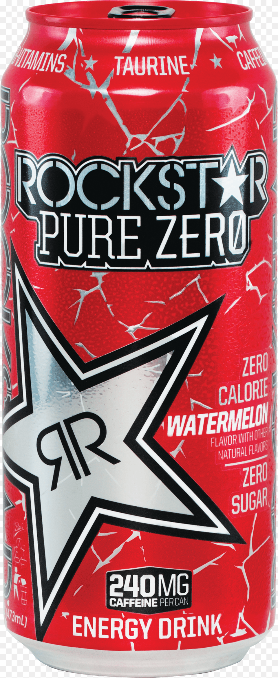 Rockstar Zero Sugar Watermelon, Can, Tin Free Transparent Png