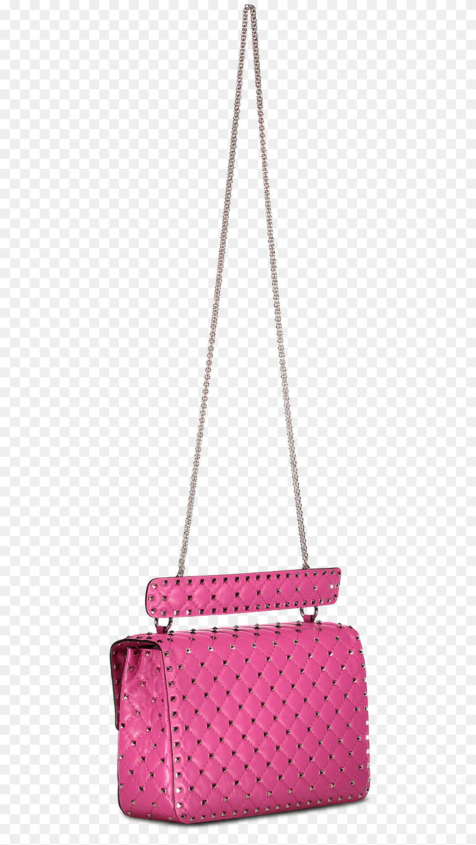 Rockstud Spike Large Shoulder Bag Pink Orchid, Accessories, Handbag, Purse Png Image