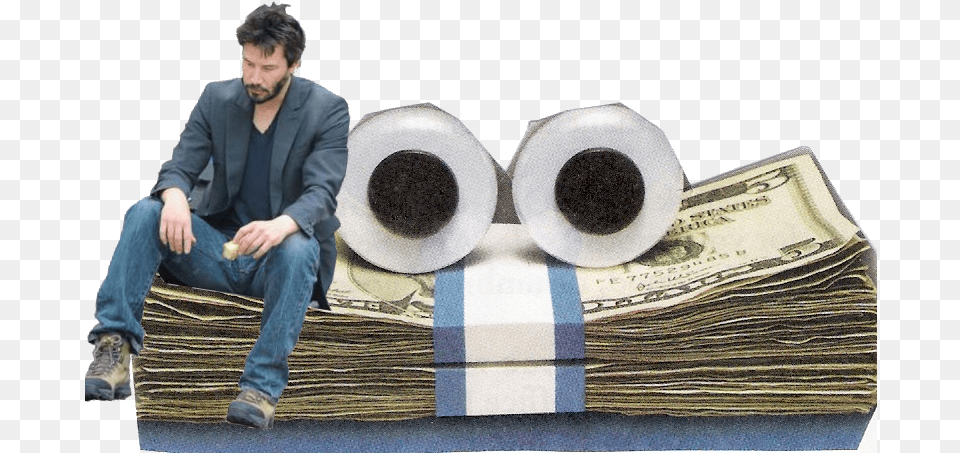 Rockwell Keanu Reeves Lonely Bench Street 32x24 Print Poster, Adult, Clothing, Male, Man Free Png Download
