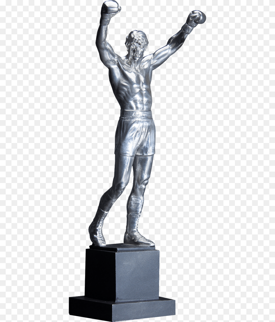 Rocky Balboa Pewter Statue Rocky Balboa Statue, Adult, Male, Man, Person Png Image