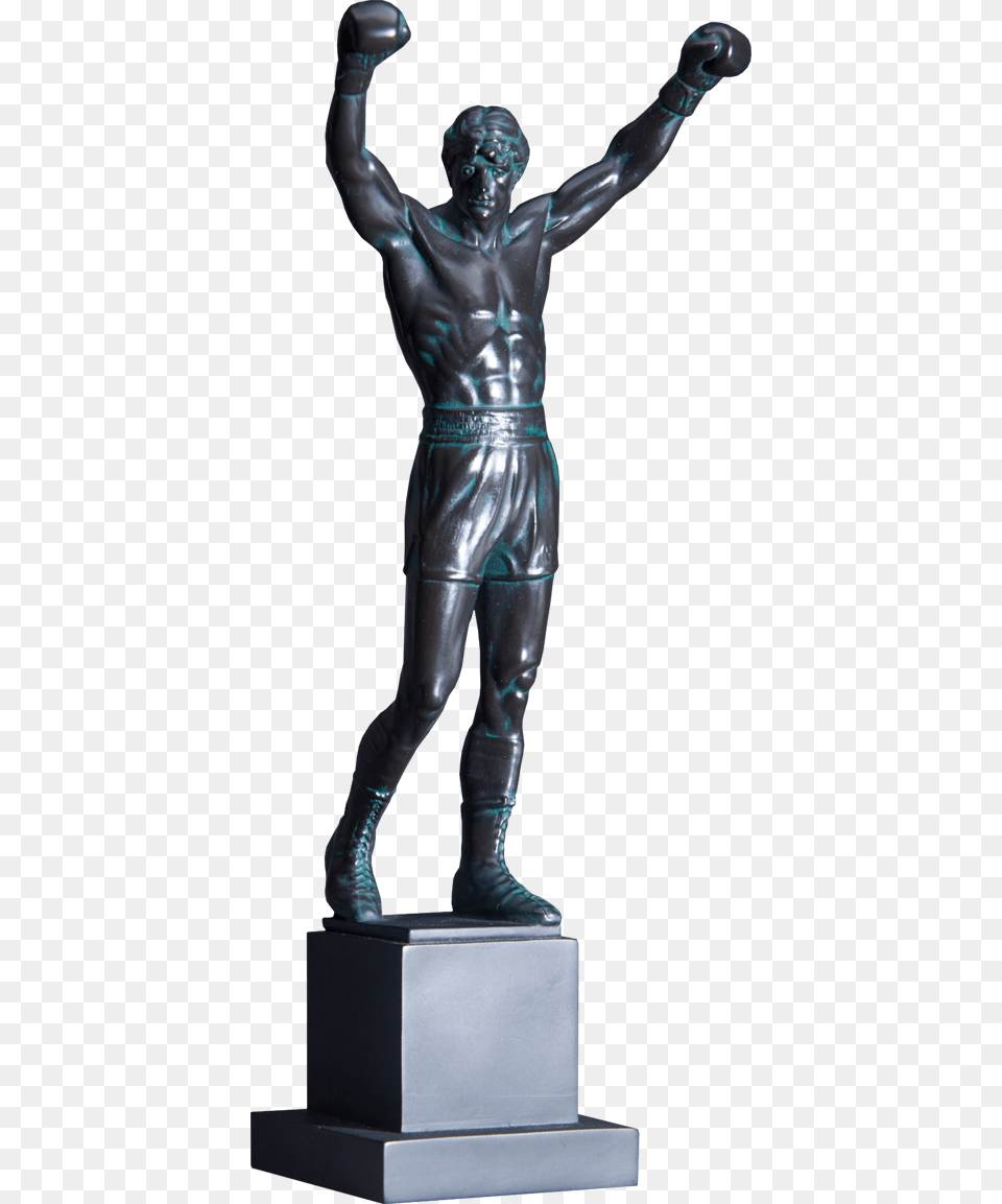 Rocky Balboa Statue Figure, Adult, Male, Man, Person Free Png Download