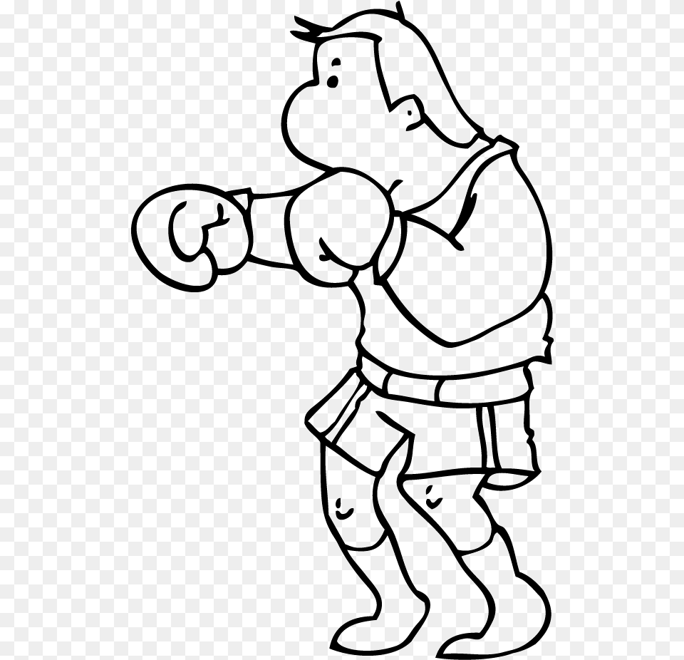 Rocky Drawing Black And White Boxing Cartoon Black And White Free Transparent Png