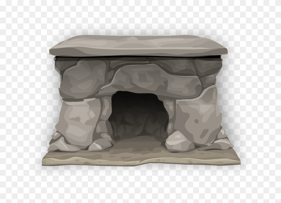 Rocky Grey Fireplace Clipart, Indoors, Dog House, Hot Tub, Tub Free Png Download