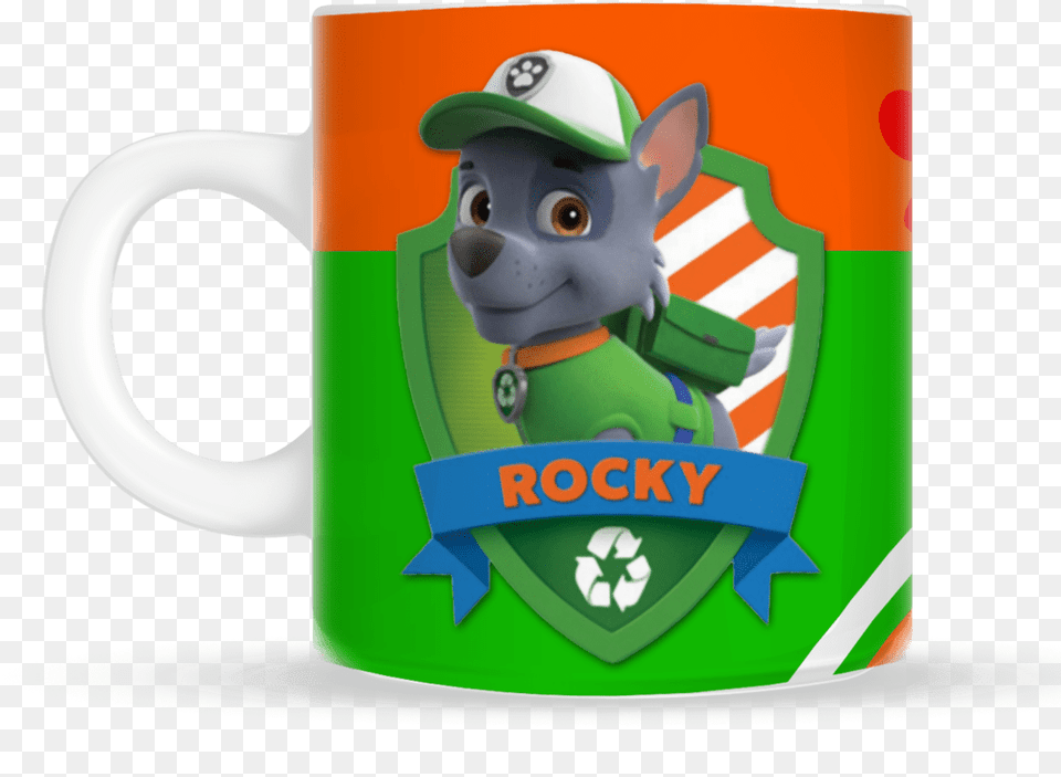 Rocky Paw Patrol Cake Topper, Cup, Beverage, Coffee, Coffee Cup Png