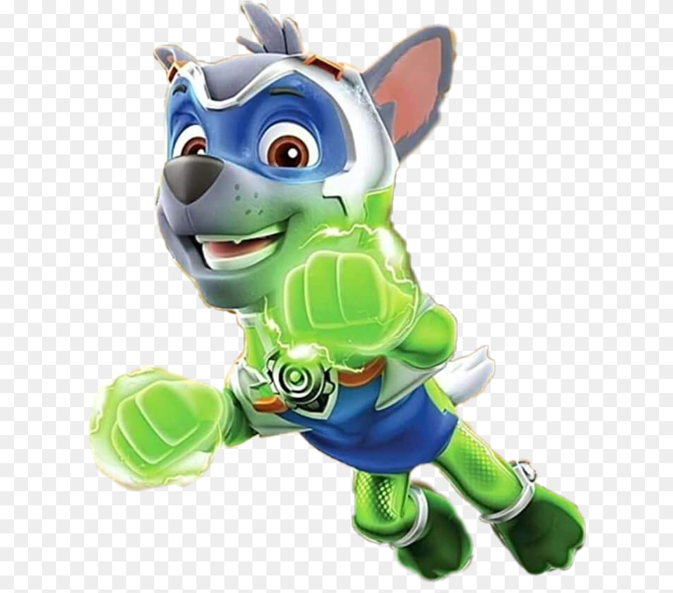 Rocky Pawpatrol Mighty Pups Super Paws, Toy Png Image