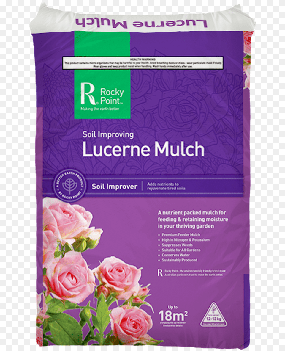 Rocky Point Lucerne Nutri Mulch Rocky Point Lucerne Mulch, Flower, Plant, Rose, Advertisement Png Image