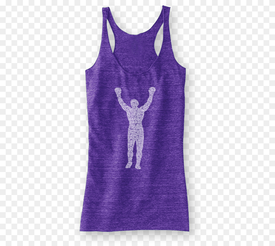 Rocky Statue Active Tank, Clothing, Person, Tank Top, Blouse Png