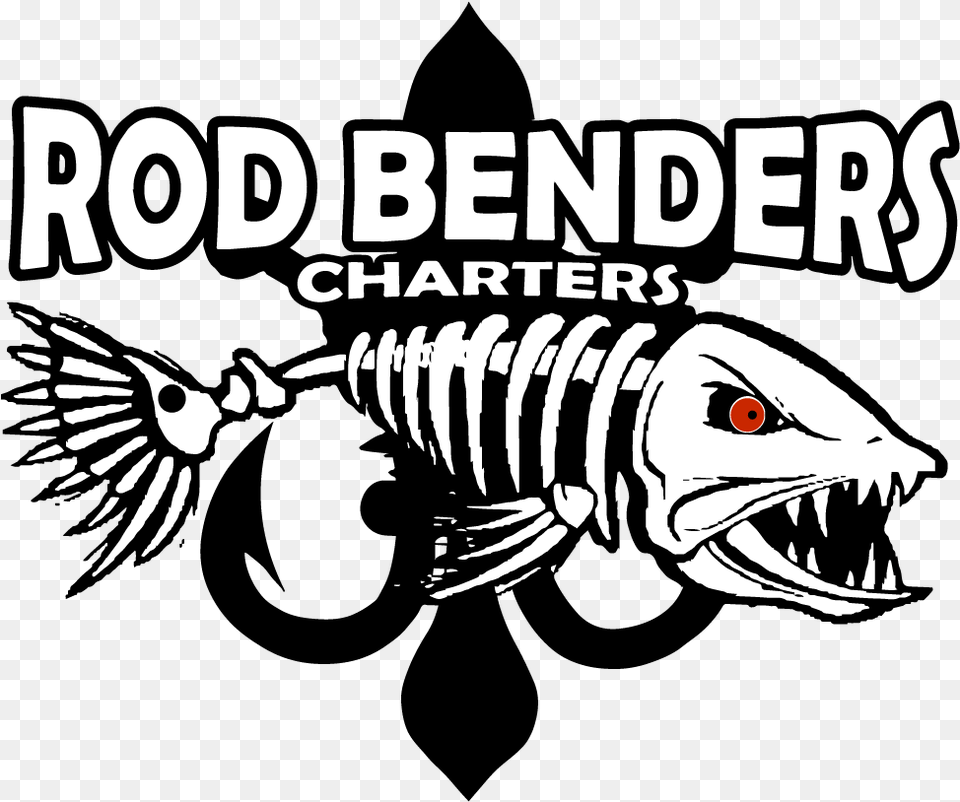 Rod Benders Charters Fishing Decals, Aquatic, Water, Animal, Dinosaur Png Image