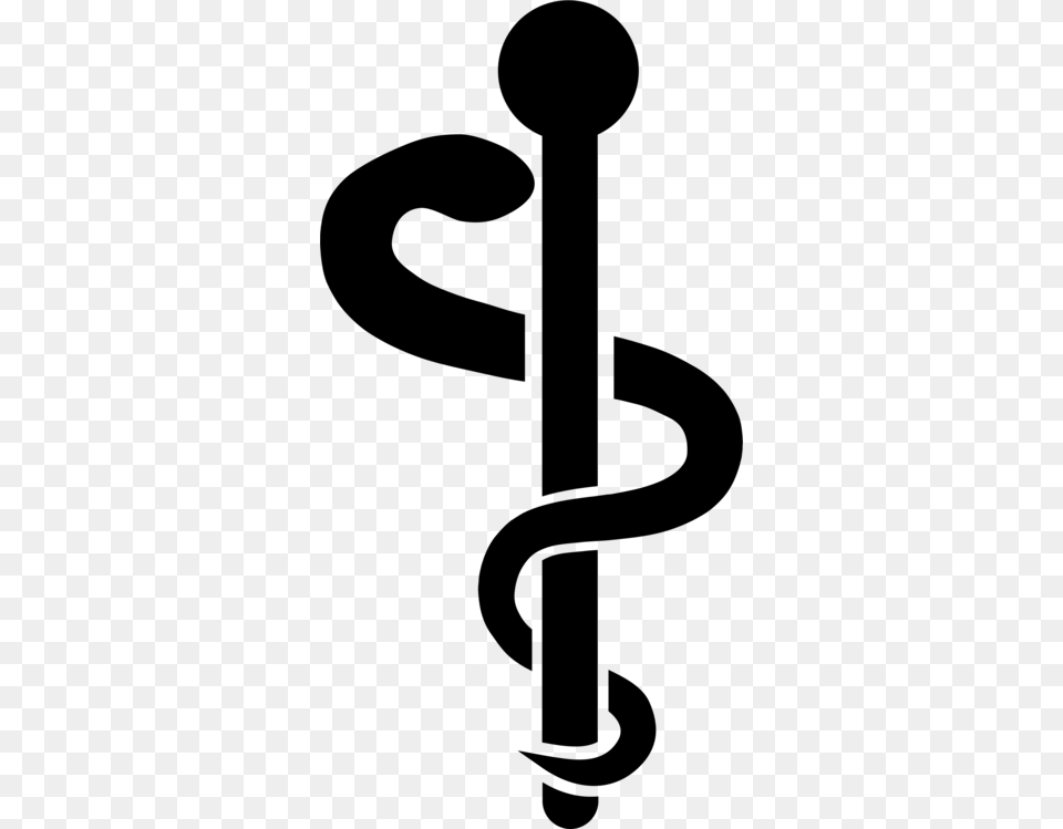 Rod Of Asclepius Staff Of Hermes Medicine, Gray Free Png Download