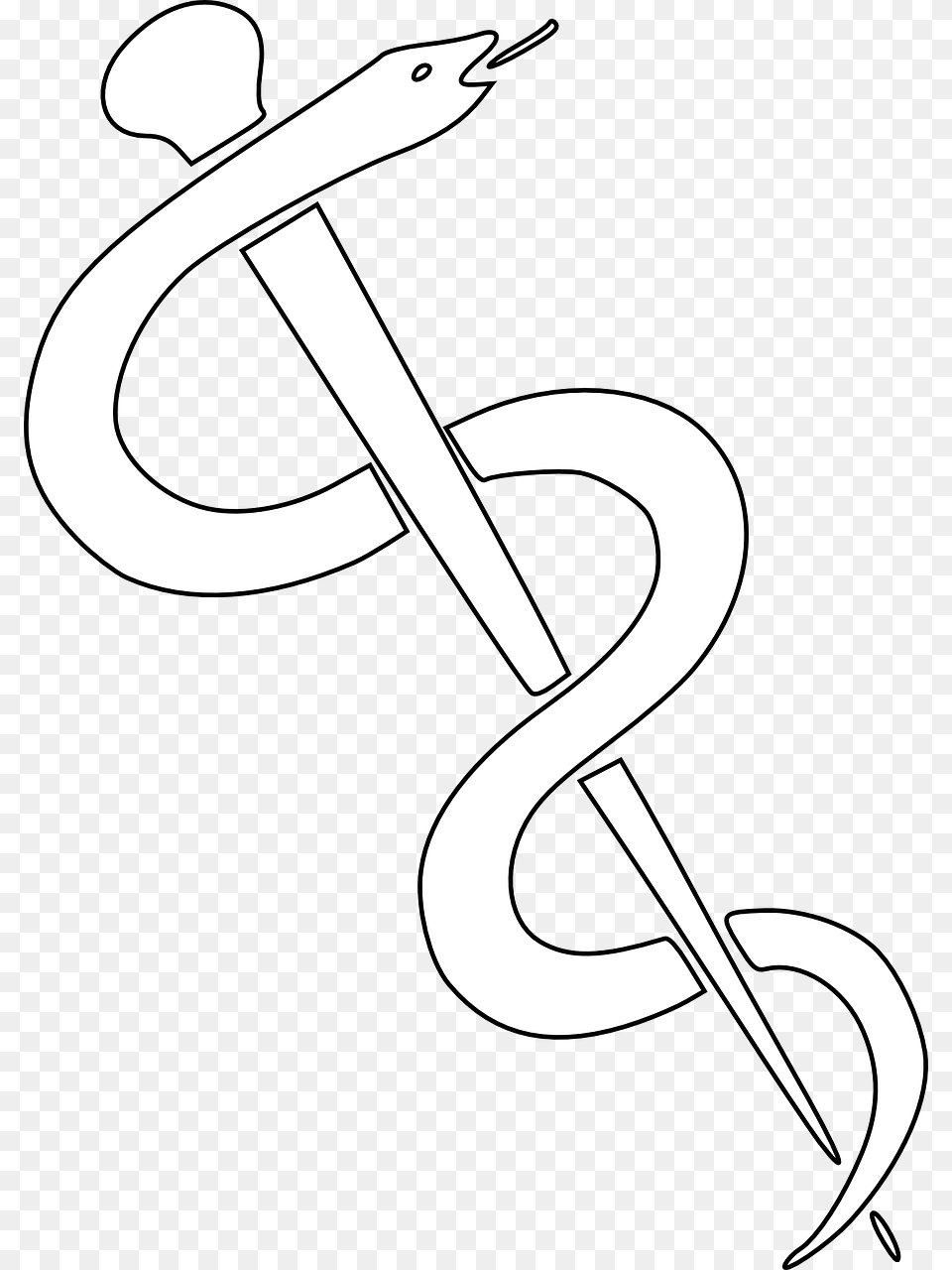 Rod Of Asclepius White, Alphabet, Ampersand, Symbol, Text Png Image