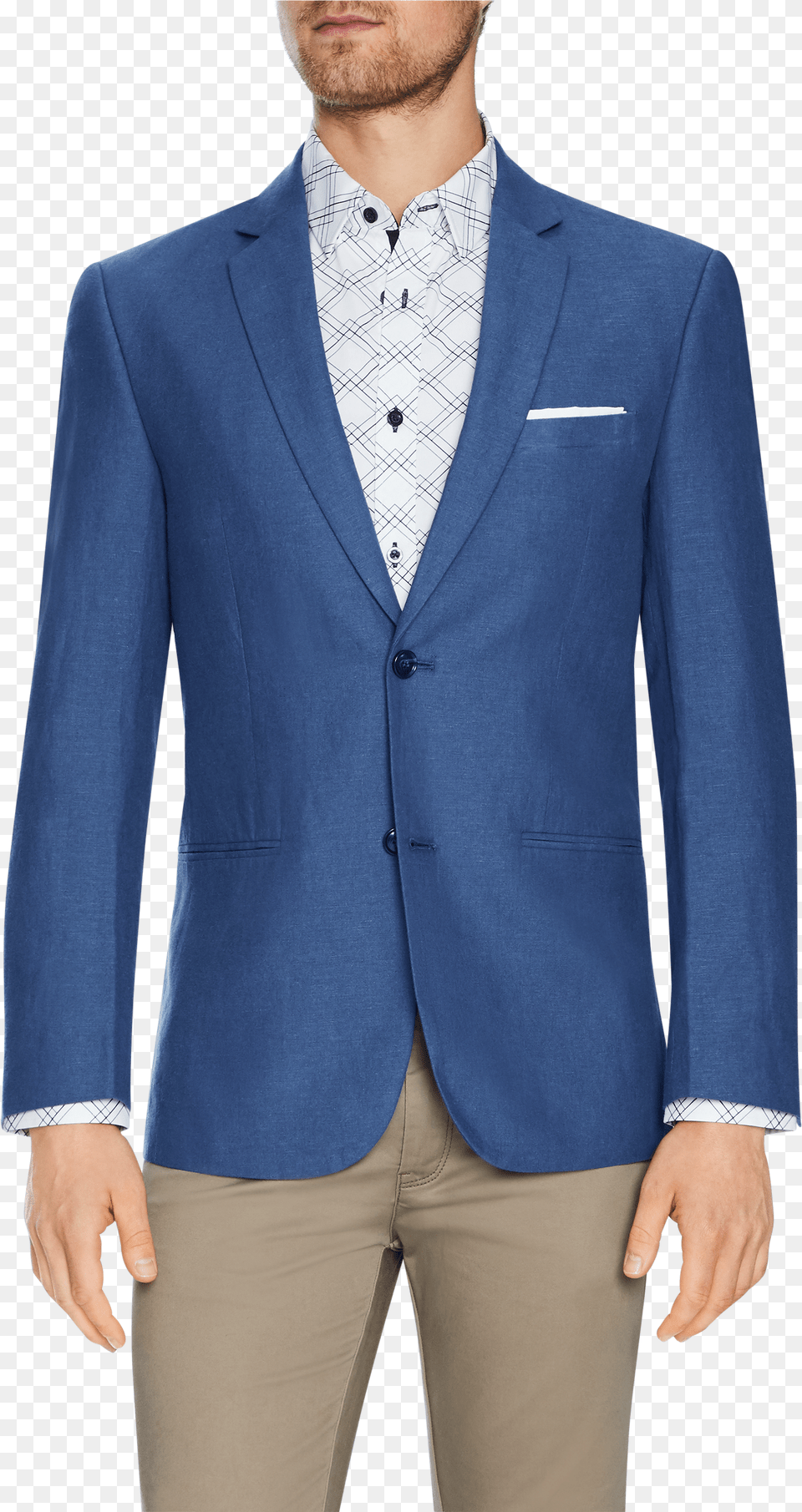 Roden Linen Blend Blazer Pants To Wear With Royal Blue Png