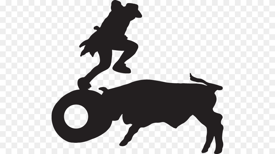 Rodeo Clown Decal, Silhouette, Stencil, Animal, Bull Png