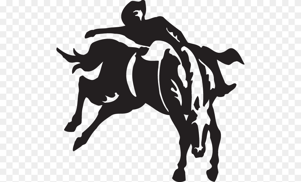 Rodeo Horse With Rider, Stencil, Baby, Person Free Png
